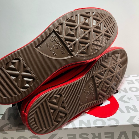 Comme des Garçon PLAY x Converse Chuck 70 Hi - Black/Red A01793C Size M7/W9 NWT - Picture 9 of 16